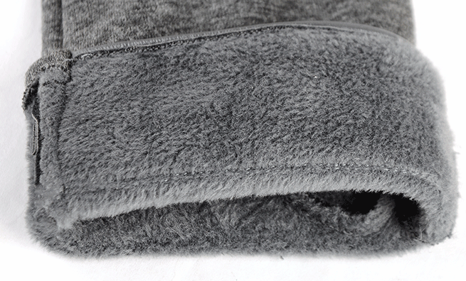 Zwarte herenhandschoenen met manchet en gesp
