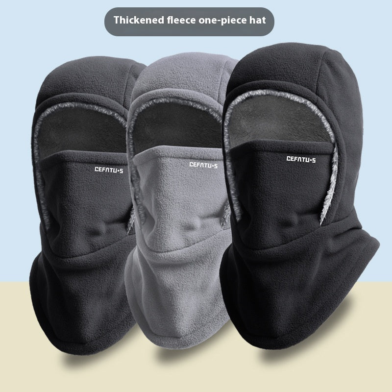 Fleece bivakmuts met capuchon, warm en winddicht
