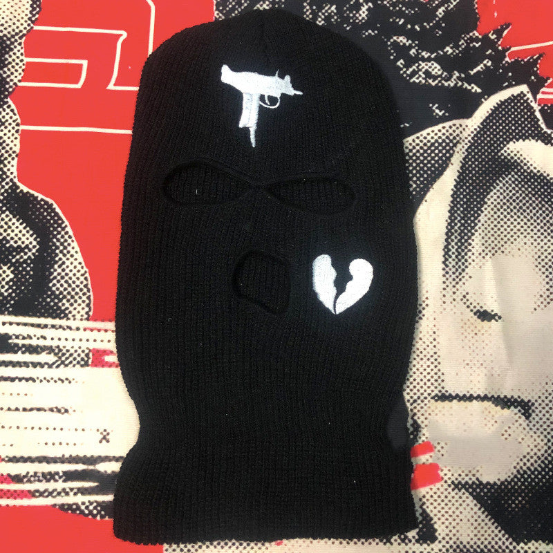 Gebreid skimasker met drie gaten, in veel kleuren