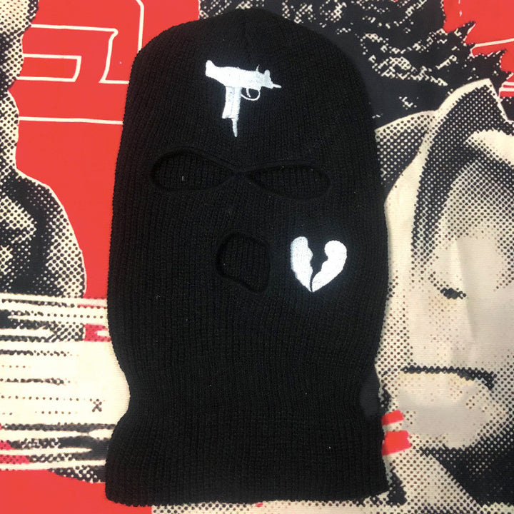 Gebreid skimasker met drie gaten, in veel kleuren