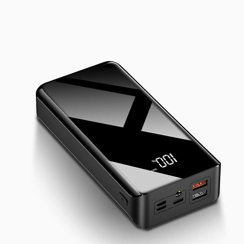 Zwarte powerbank 30000 mAh met display