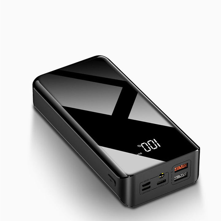 Zwarte powerbank 30000 mAh met display