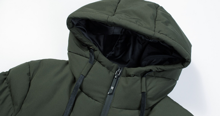 Verwarmde jas met capuchon en USB, drie standen voor de winter