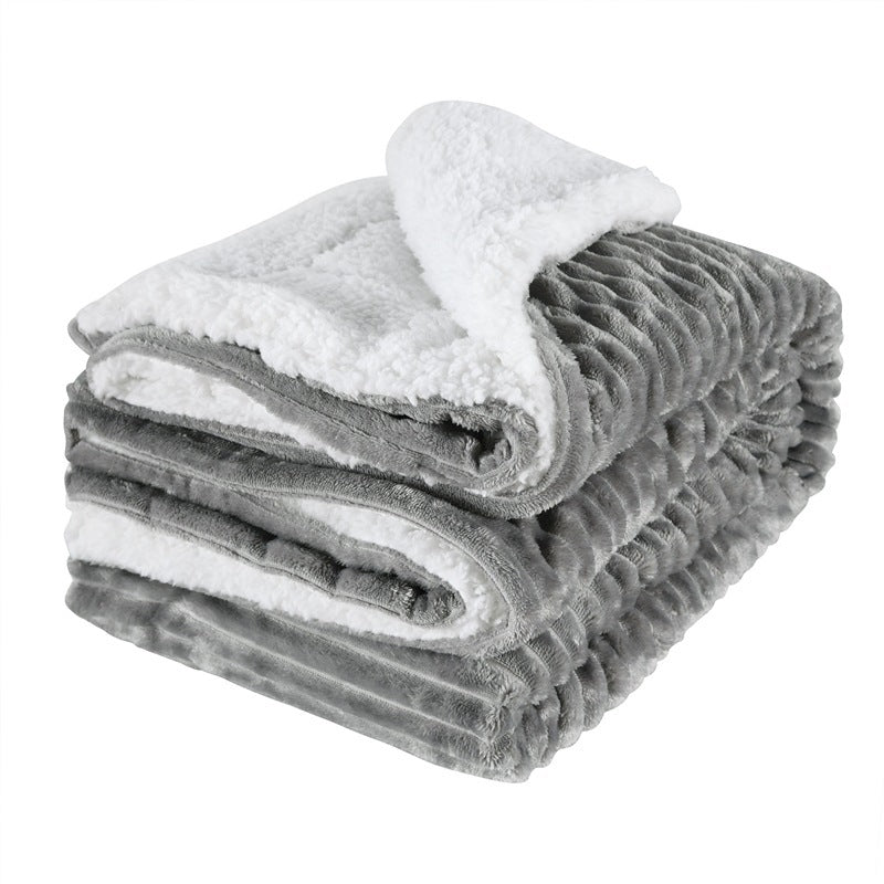 Dikke fleece deken met sherpa achterkant
