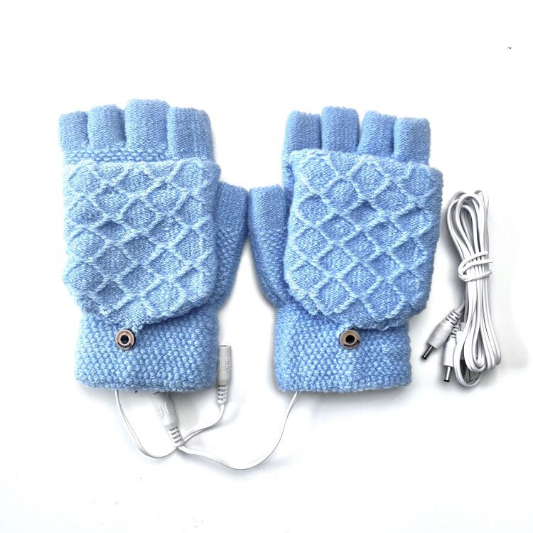 Gebreide verwarmde handschoenen op USB 5V, ademend