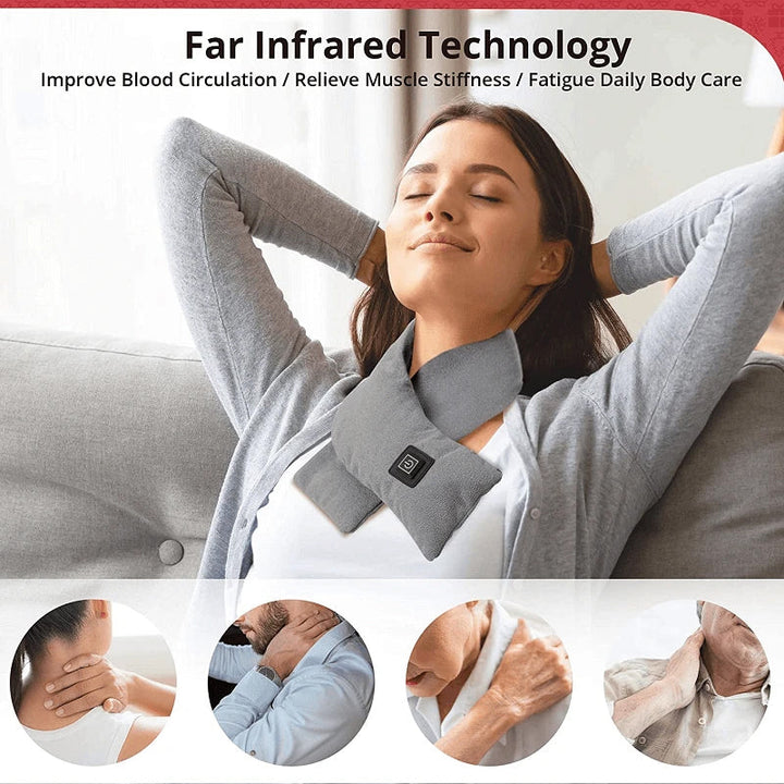 Warmteparadijs™ Verwarmde sjaal van zachte fleece met drie warmtestanden