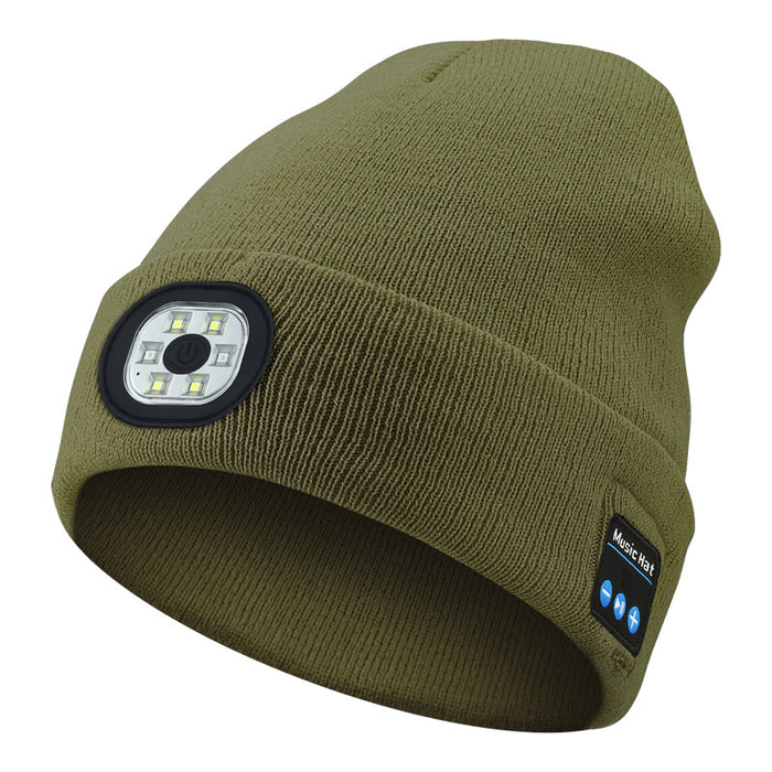 Warmteparadijs Beanie met led-lampje en bluetooth-muziek