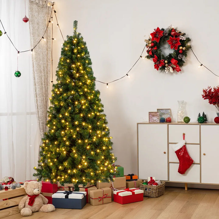 Kunstkerstboom met warmwitte ledverlichting