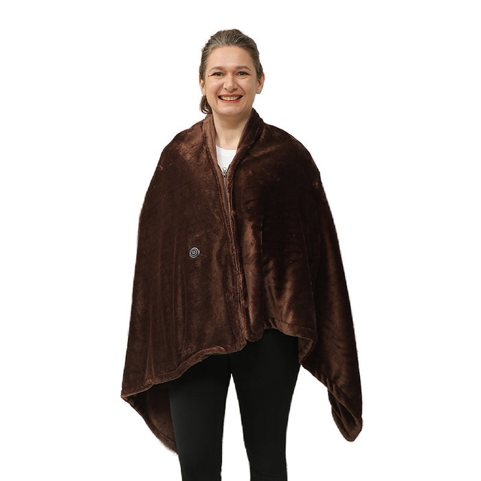 Warmteparadijs Verwarmde omslagdoek van fleece, ook te gebruiken als plaid
