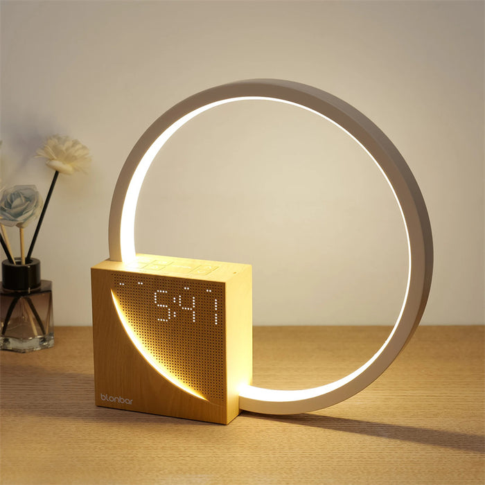 Warmteparadijs Ringlamp met wekker, wekverlichting en natuurgeluiden