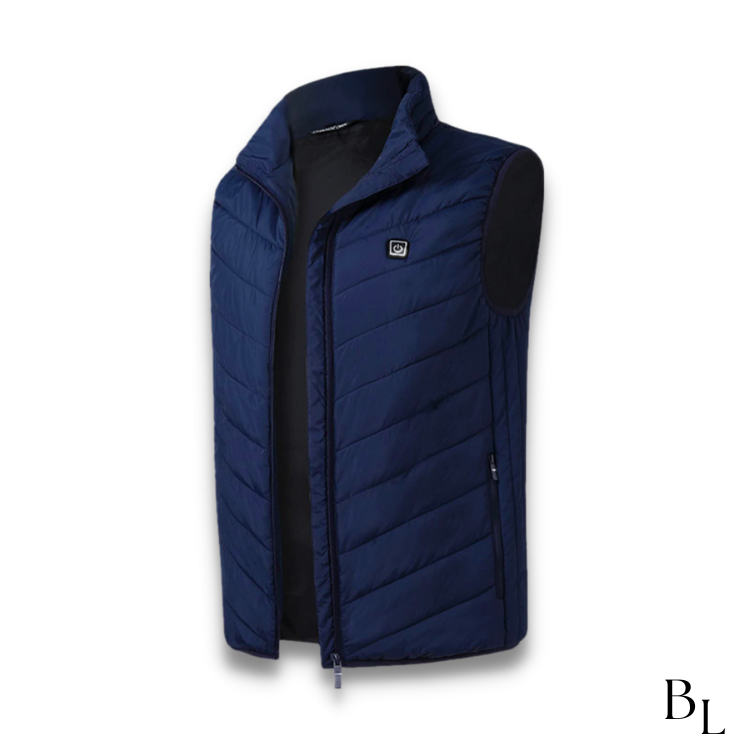 Warmteparadijs™ Verwarmde bodywarmer van wind- en waterdicht nylon met nekwarmte