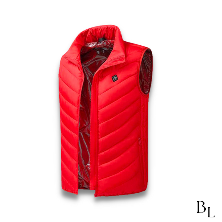 Warmteparadijs™ Verwarmde bodywarmer van wind- en waterdicht nylon met nekwarmte