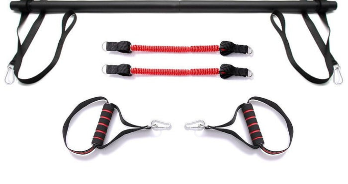 Warmteparadijs Pilates bar set met weerstandsbanden en voetlussen