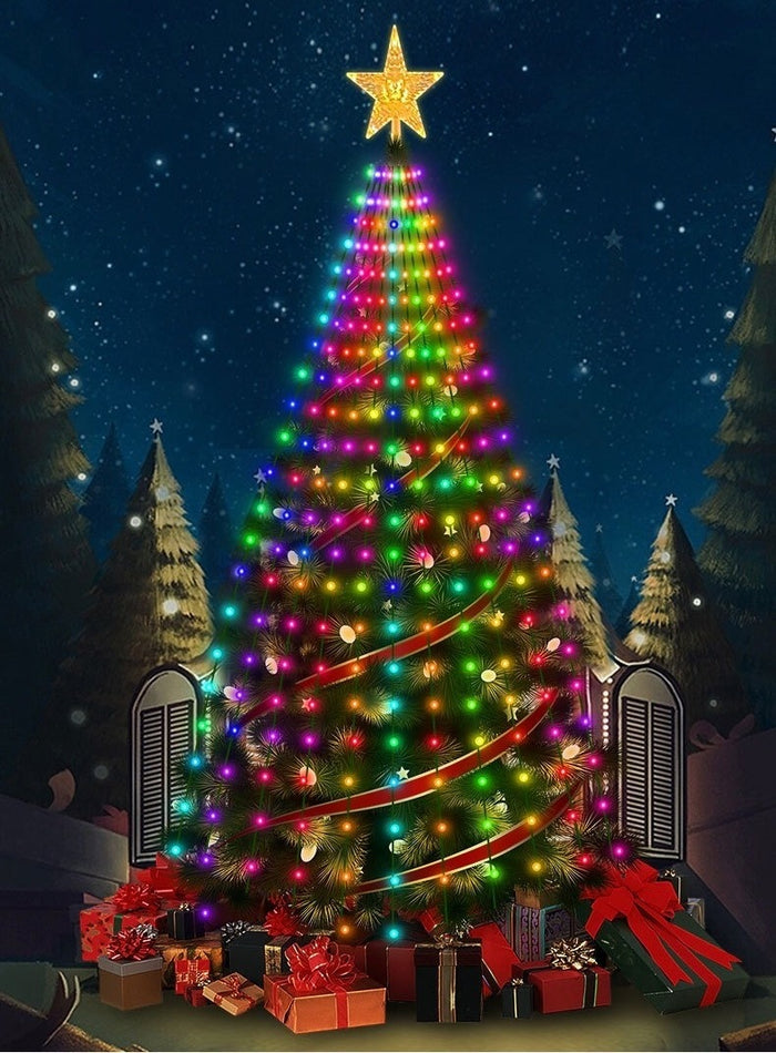Warmteparadijs Slimme kerstboomverlichting met 400 leds en piek