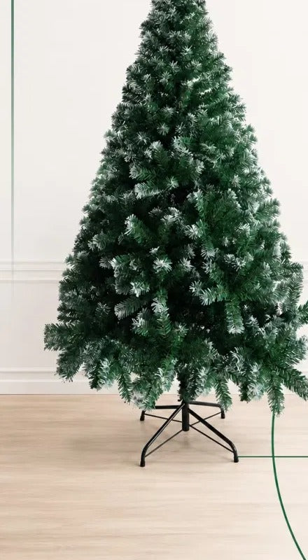 Lichtgroene kerstboom met witte punten