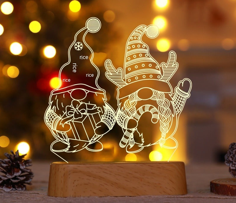 3D acryl kerstlampje met rendier