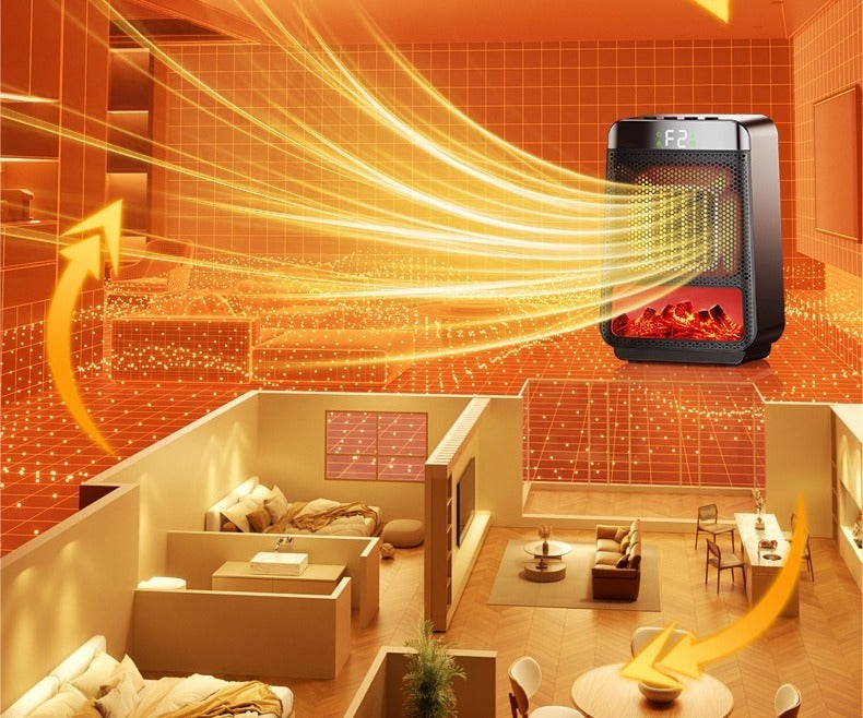 Elektrische kachel met 3D-vlameffect