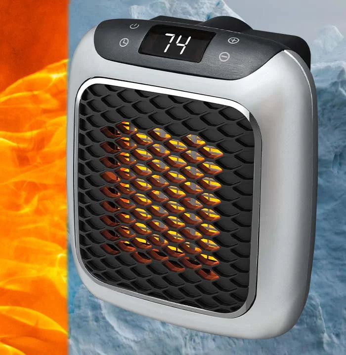 Warmteparadijs™ Compacte elektrische kachel 800 W met timer