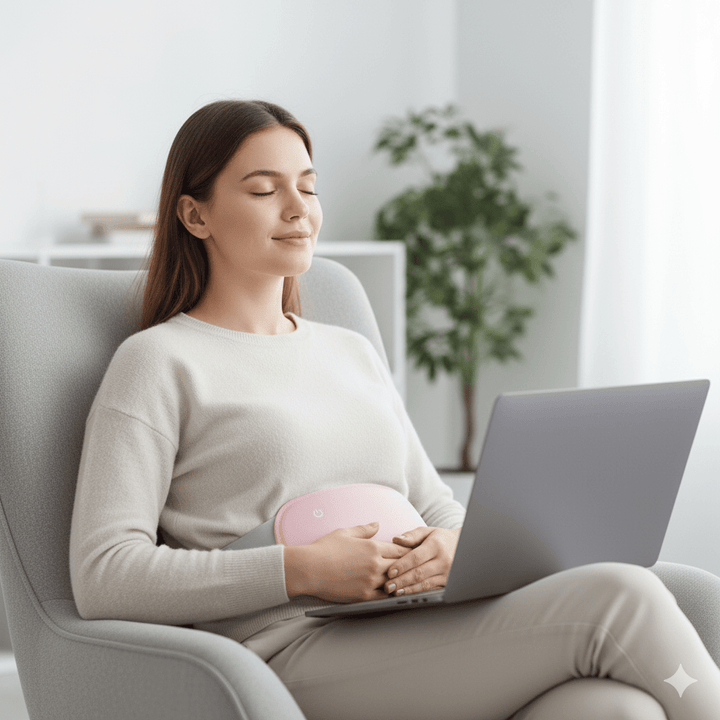 Warmteparadijs™ Oplaadbaar warmtekussen voor je buik met vibratie