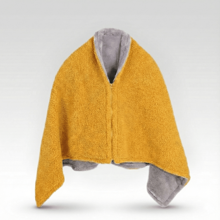 Warmteparadijs™ USB-verwarmde sherpa plaid met drie standen en rits