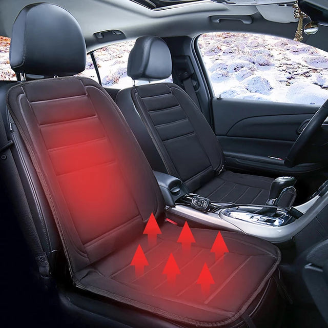 Warmteparadijs™ Verwarmd stoelkussen voor de auto met rugdeel