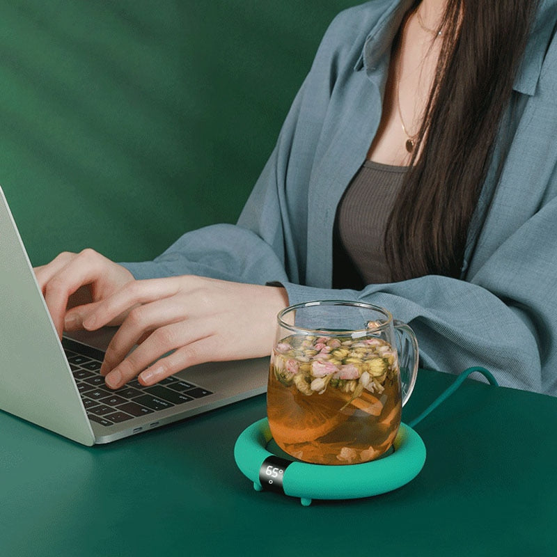 Warmteparadijs™ Schattige bekerwarmer in pastel die je koffie en thee zacht warm houdt