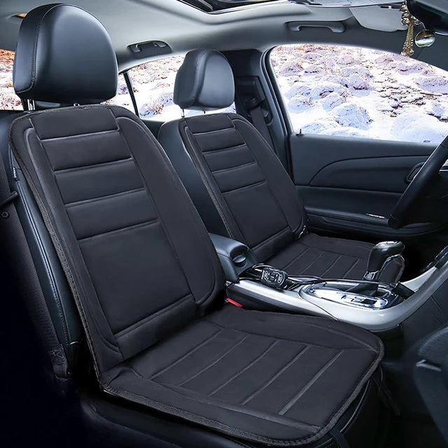 Warmteparadijs™ Verwarmd stoelkussen voor de auto met rugdeel
