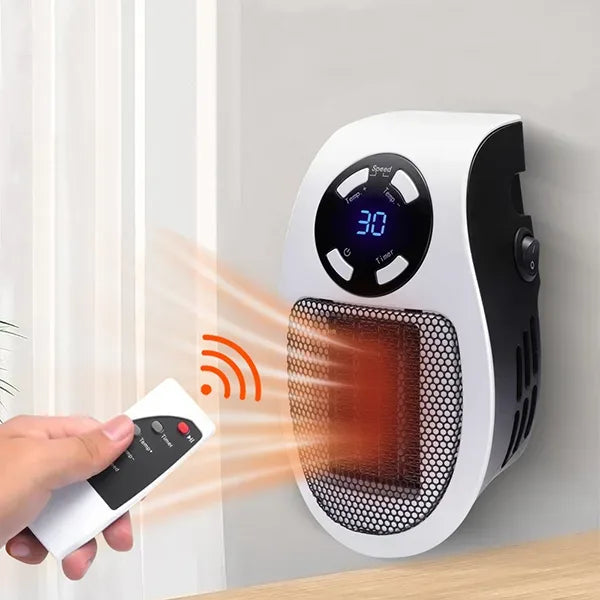 Warmteparadijs™ Draagbare kachel met afstandsbediening, ledscherm en timer