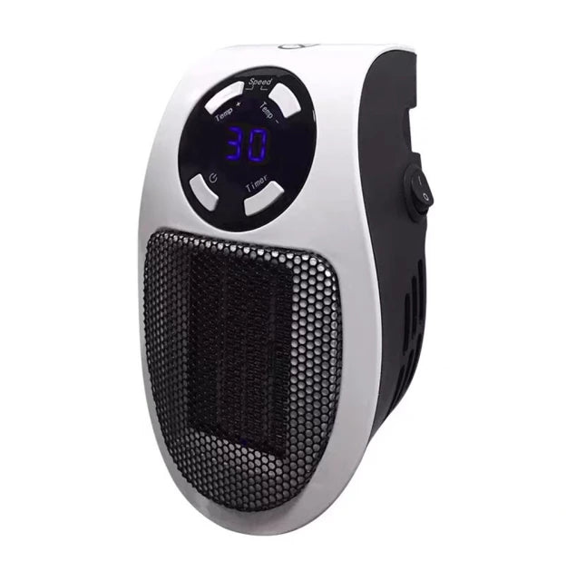 Warmteparadijs™ Mini stopcontactkachel met afstandsbediening en timer