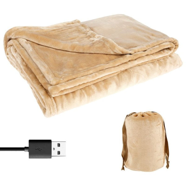 Warmteparadijs™ Grote USB-warmtedeken van zachte flanel voor twee