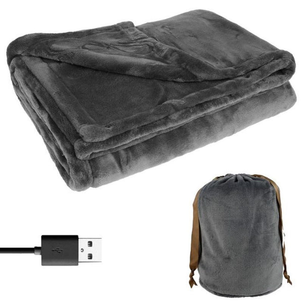 Warmteparadijs™ Grote USB-warmtedeken van zachte flanel voor twee