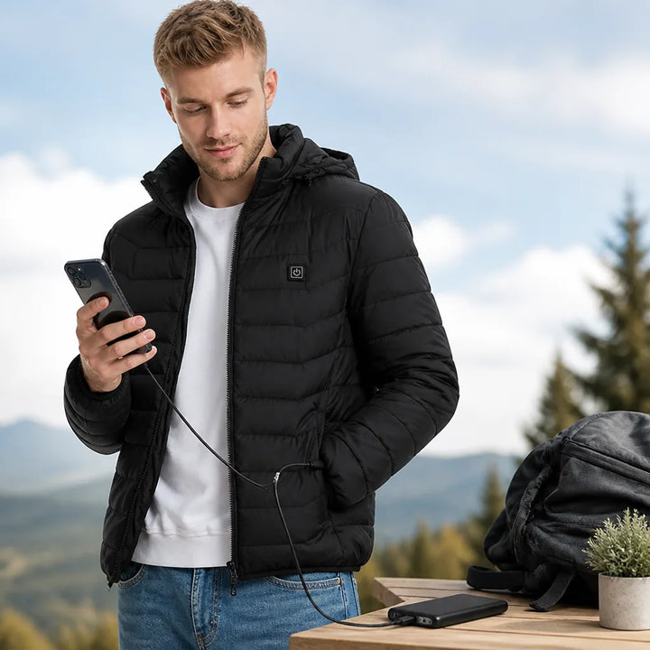Warmteparadijs™ Verwarmde jas met powerbankvak en drie warmtestanden