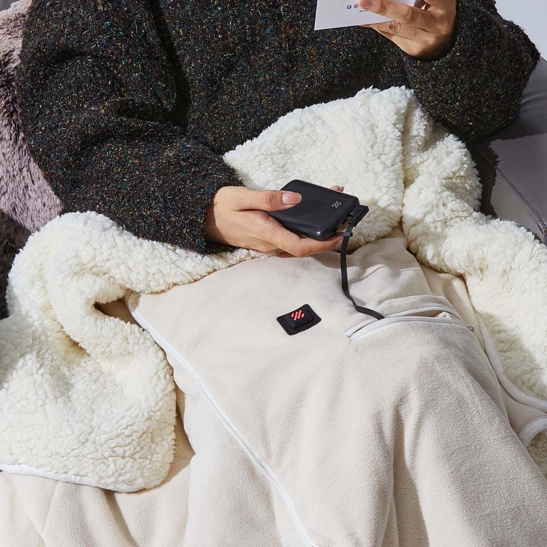 Warmteparadijs™ Verwarmde knuffeldeken voor vrouwen met capuchon