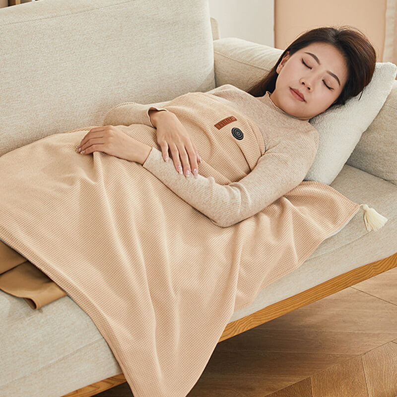 Warmteparadijs™ USB-warmteplaid van wafelfleece met drie standen