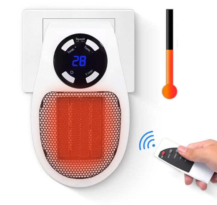 Warmteparadijs™ Stille kamerkachel 500 W met timer en LED-display