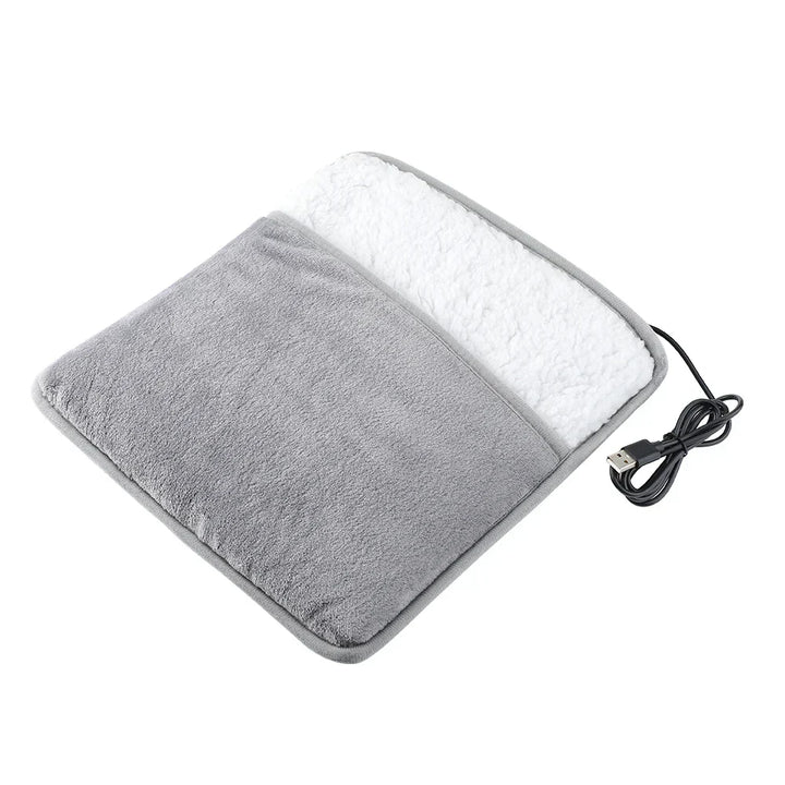 Warmteparadijs™ USB-warmtemat voor je voeten van zachte wasbare flanel