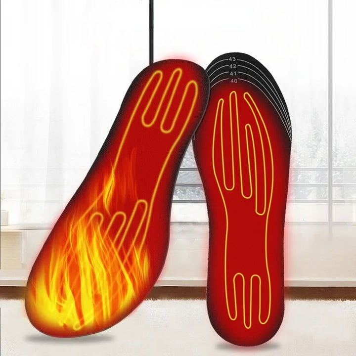 Warmteparadijs™ Verwarmde inlegzolen met USB en koolstofvezelwarmte
