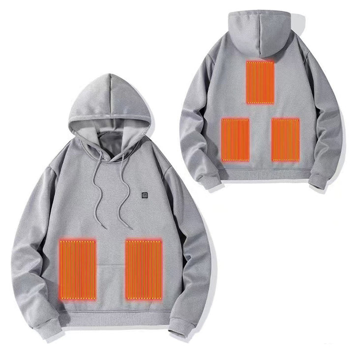 Warmteparadijs™ Verwarmde hoodie met warmte op borst en rug
