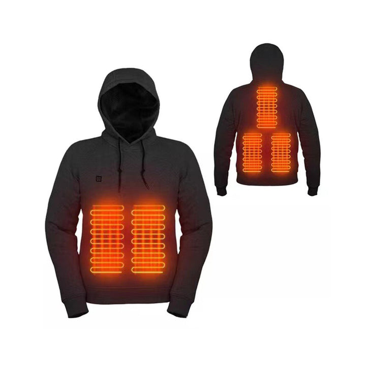 Warmteparadijs™ Verwarmde hoodie met warmte op borst en rug