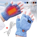 Warmteparadijs™ Gebreide verwarmde handschoenen, USB-oplaadbaar