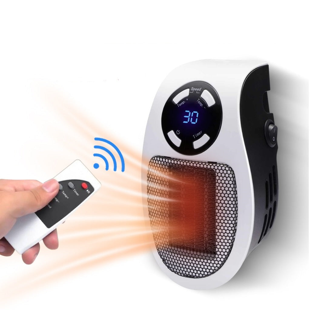 Warmteparadijs™ Stille kamerkachel 500 W met timer en LED-display
