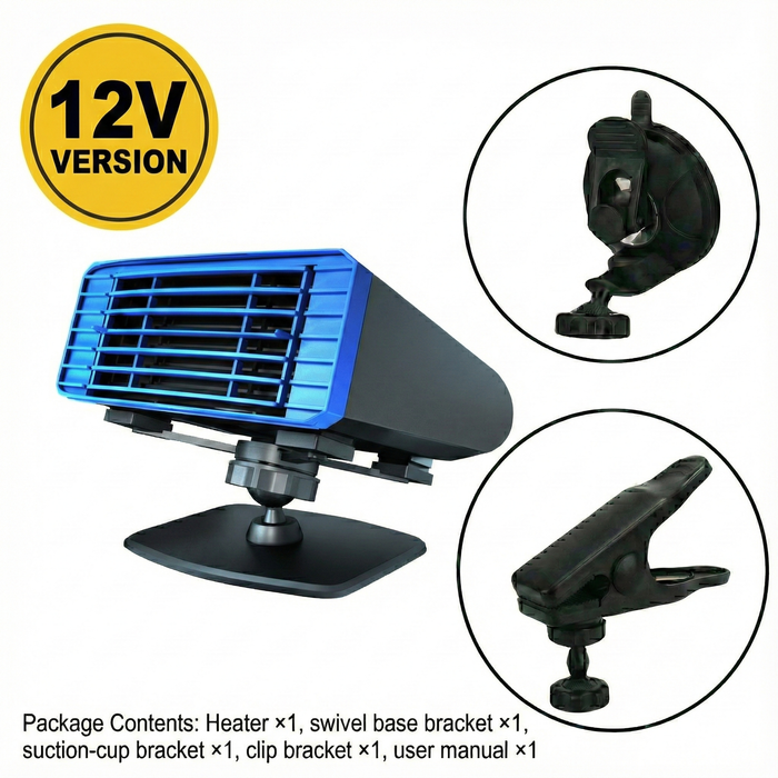 Warmteparadijs™ Autoverwarming en ruitontdooier met 360° draaibare voet