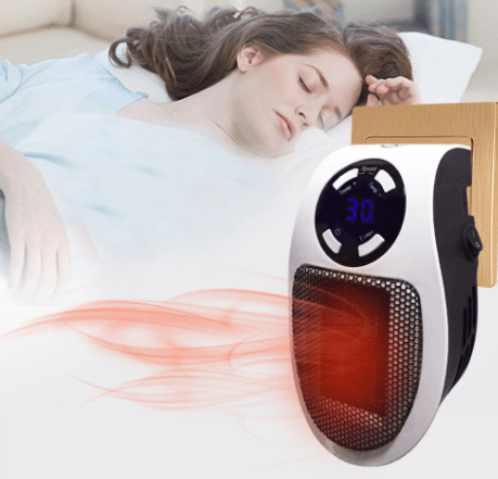 Warmteparadijs™ Stille draagbare kachel met temperatuurdisplay