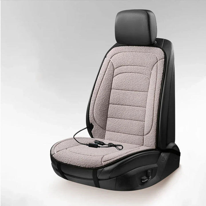 Warmteparadijs™ Verwarmd autostoelkussen van zachte pluche, 2 standen