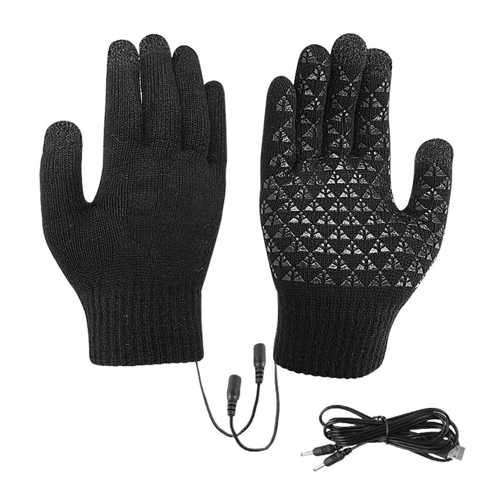 Warmteparadijs™ USB-verwarmde gebreide handschoenen met antislipgrip