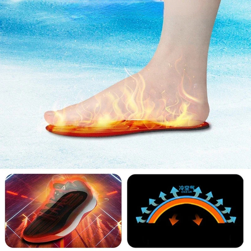 Warmteparadijs™ Verwarmde inlegzolen met USB en koolstofvezelwarmte