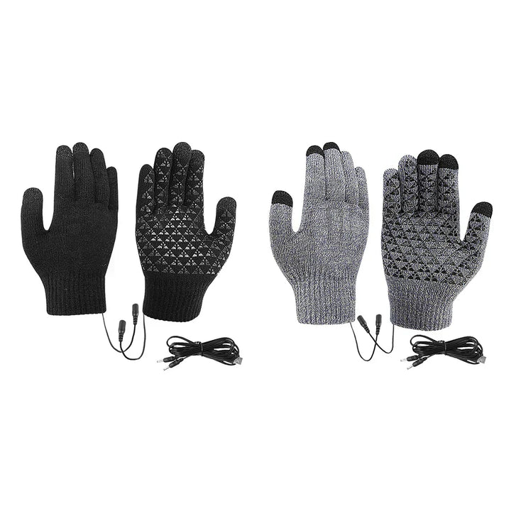 Warmteparadijs™ USB-verwarmde gebreide handschoenen met antislipgrip