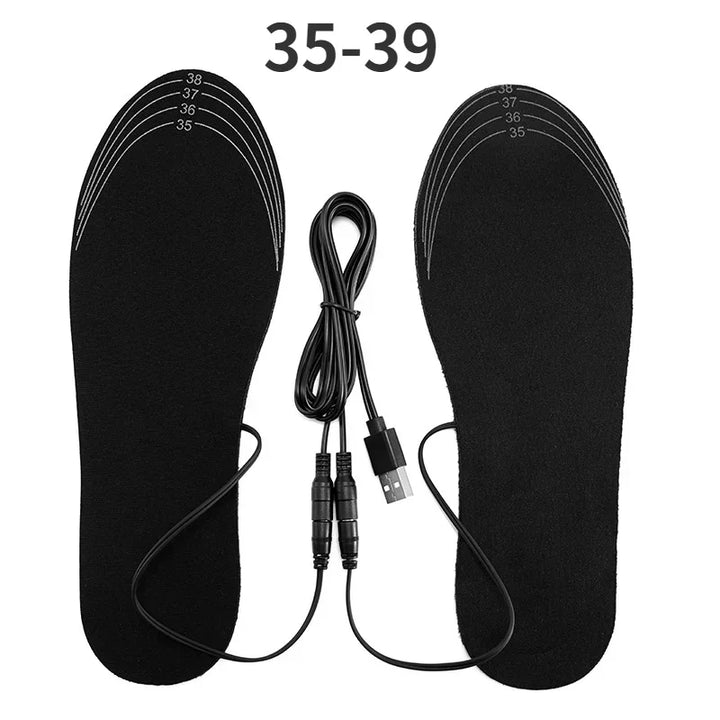 Warmteparadijs™ Verwarmde inlegzolen met USB en koolstofvezelwarmte