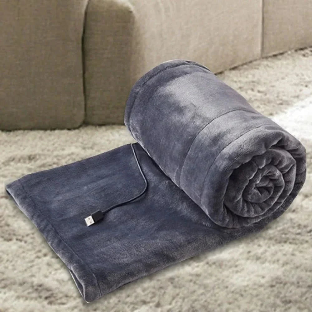 Warmteparadijs™ USB-verwarmde fleecedeken met drie warmtestanden