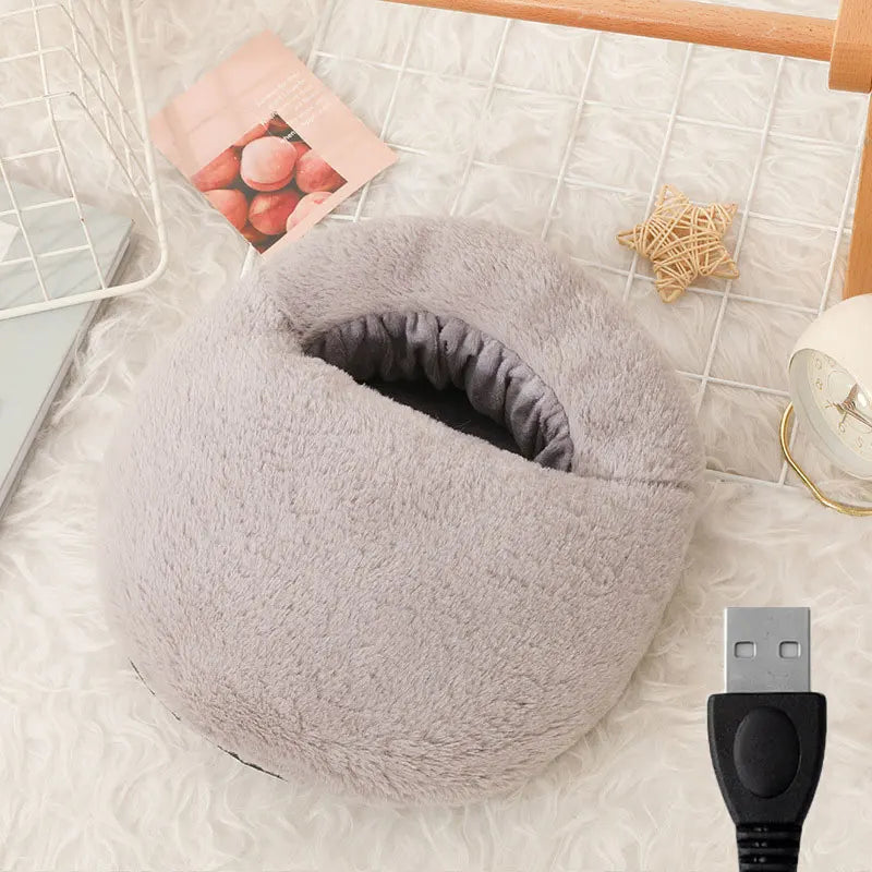 Warmteparadijs™ USB-voetenwarmer van zachte fleece die snel warm wordt